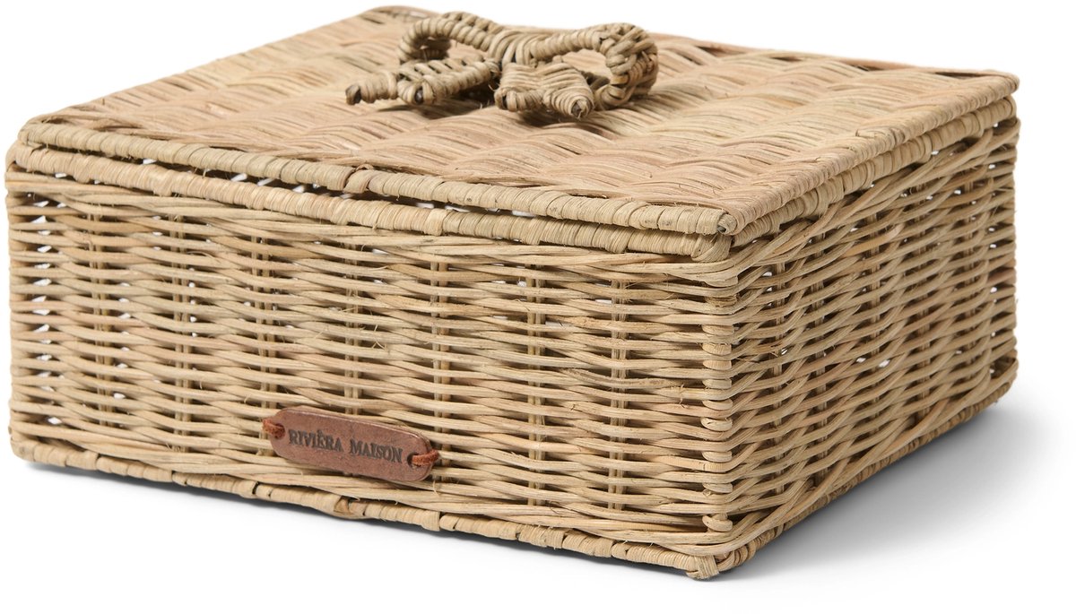 Rivièra Maison Rustic Rattan Bow Storage Box M voorraadbox H13cm