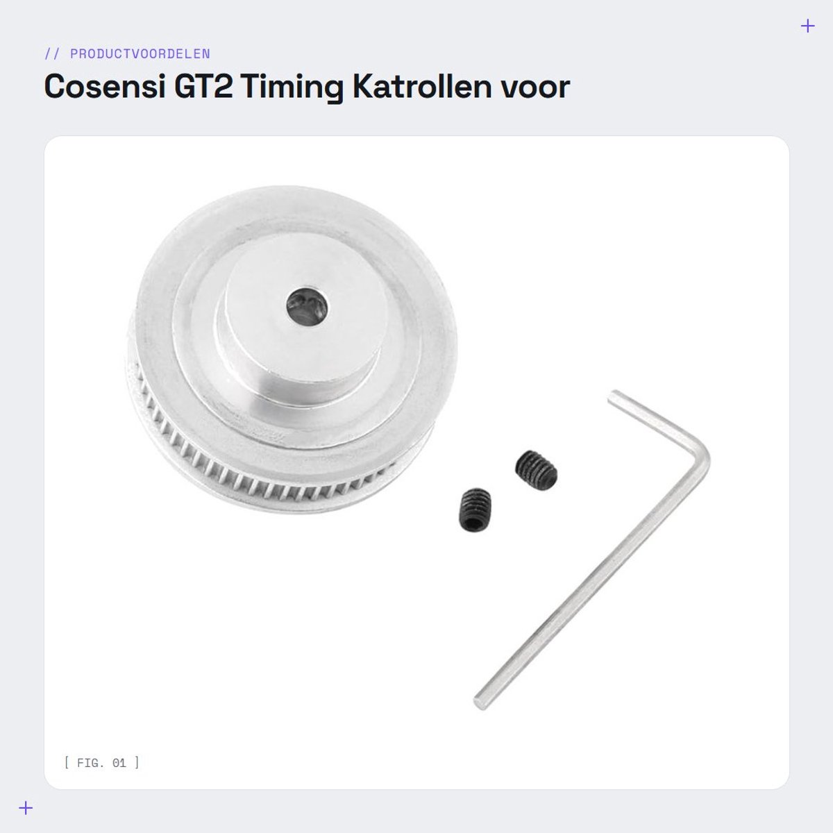 Dailygoods- Timing Katrollen 60 Tanden - Aluminium - 2GT (GT2) - Precisie Afdrukken - 3D Printer - Boring 5 mm - Synchrone Wielmaat - Katrol