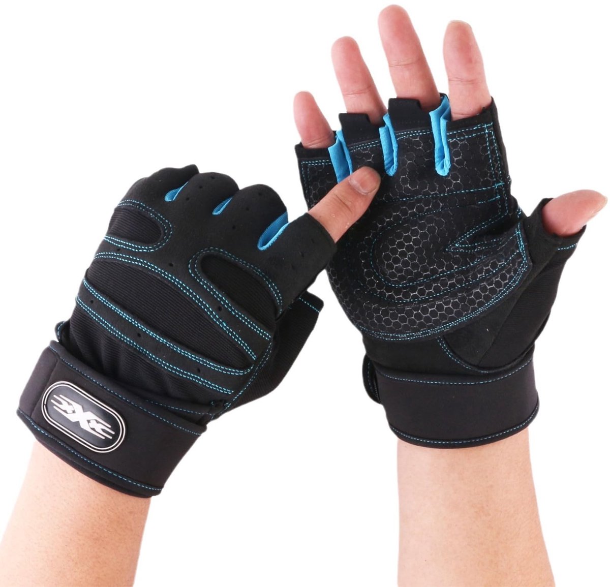 Dailygoods- Gymhandschoenen Ademend - Gewichthefhandschoenen - Antislip - Schokabsorberend - Flexibel - Verlengde Polsbandjes - Fitnesshandschoenen