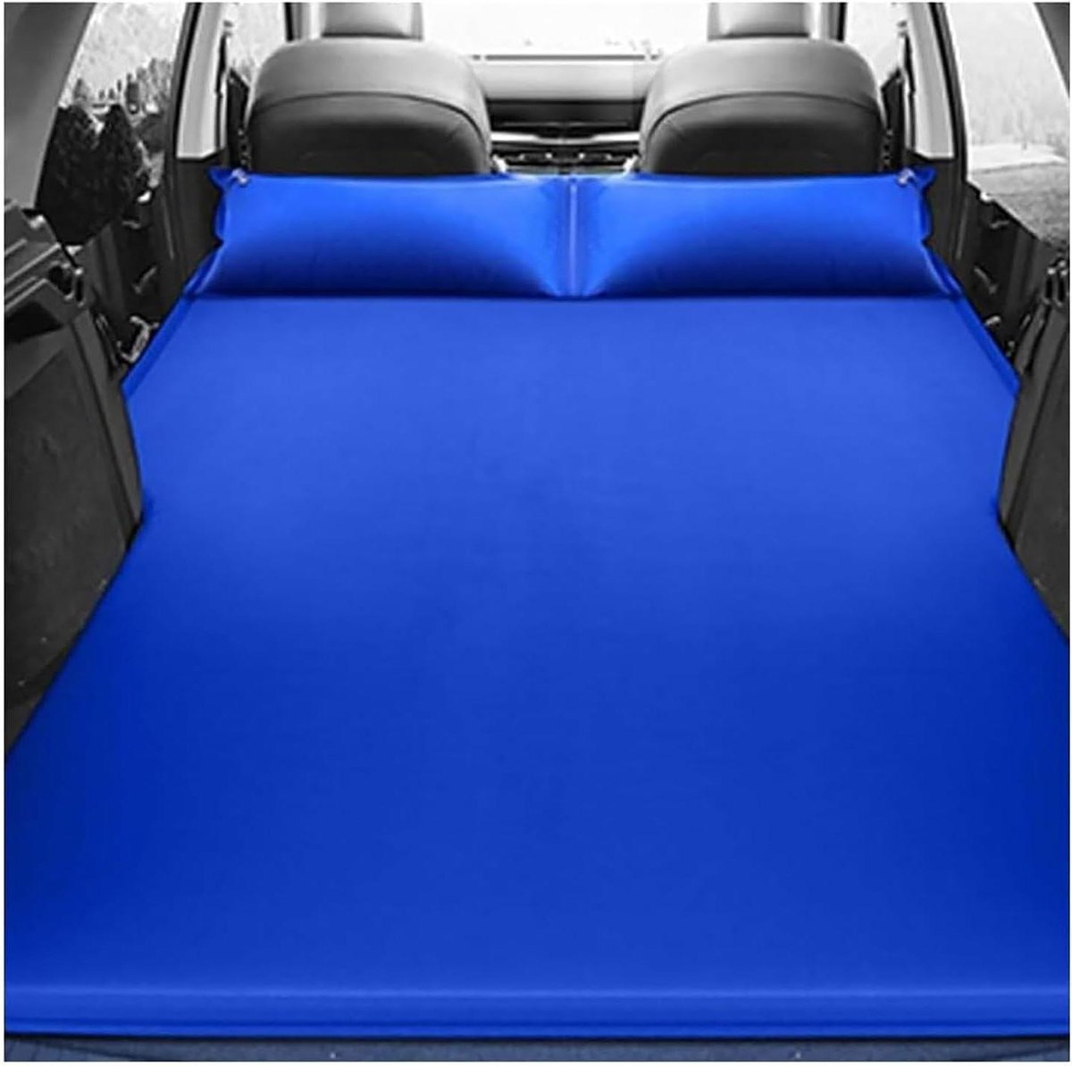 Automatras Zelfopblaasbaar - Slaapmat Auto - Comfortabel Slapen - Premium Suede Materiaal - 188 x 132 cm - Grijs