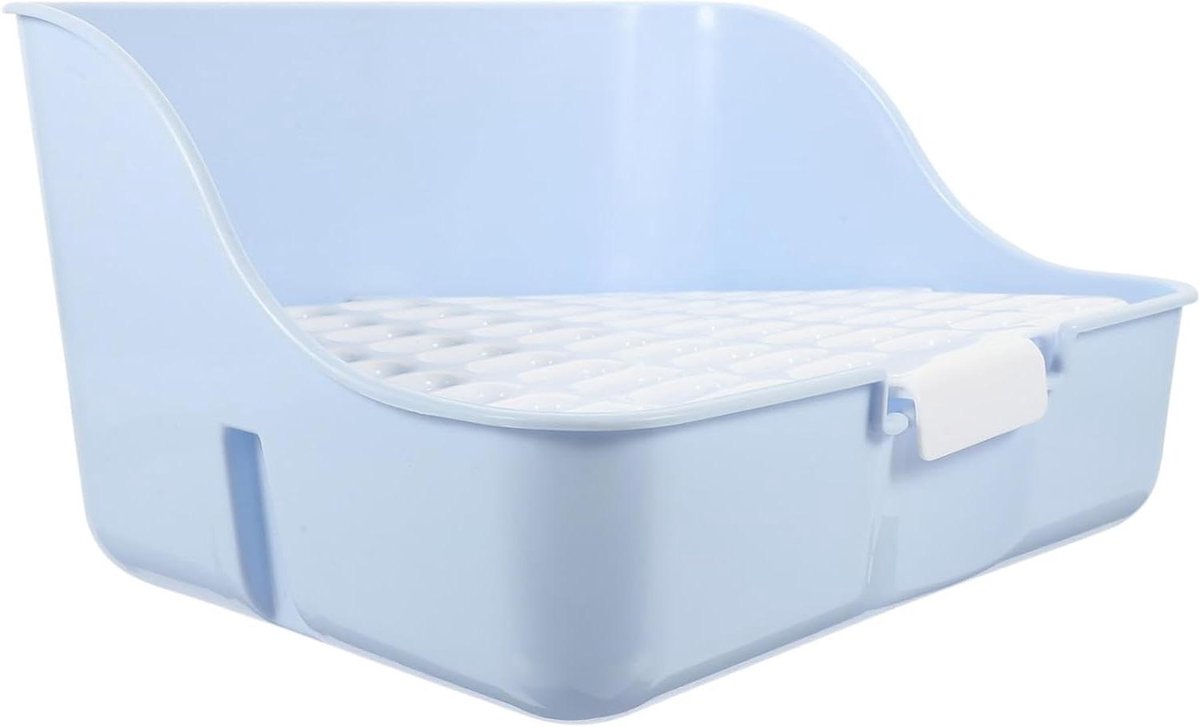 Huisdier Toilet - Kleine Dierenbak - Zindelijkheidstraining - Lekvrij Ontwerp - 28.5 cm - Blauw