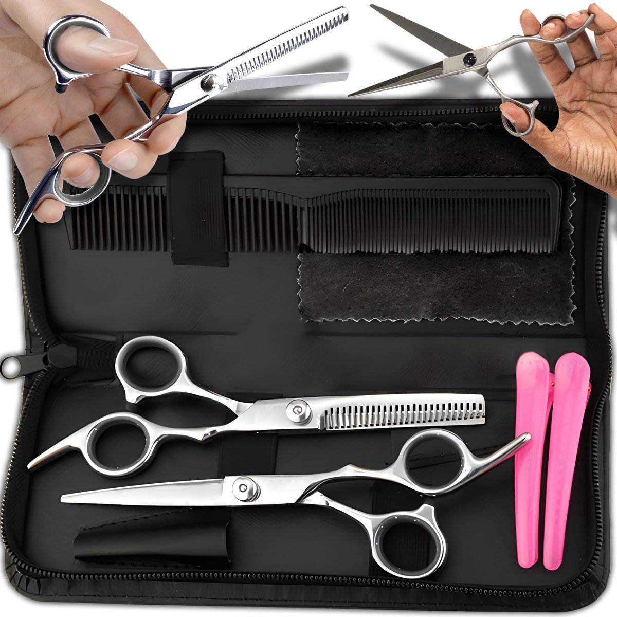 Dailygoods- Kappersschaar Professionele 6" - Kappersset - Haarknipset - Kam - Duurzaam - Milieuvriendelijk