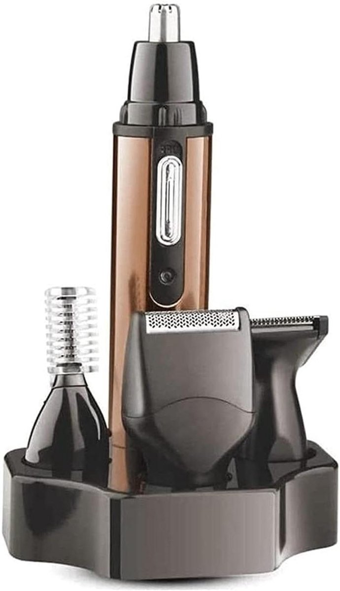 Neus Haar Trimmer - Gezichts Haar Trimmer - Persoonlijke Verzorging - Scherpe Carbon Stalen Mesjes - 3 x 14cm - Goud