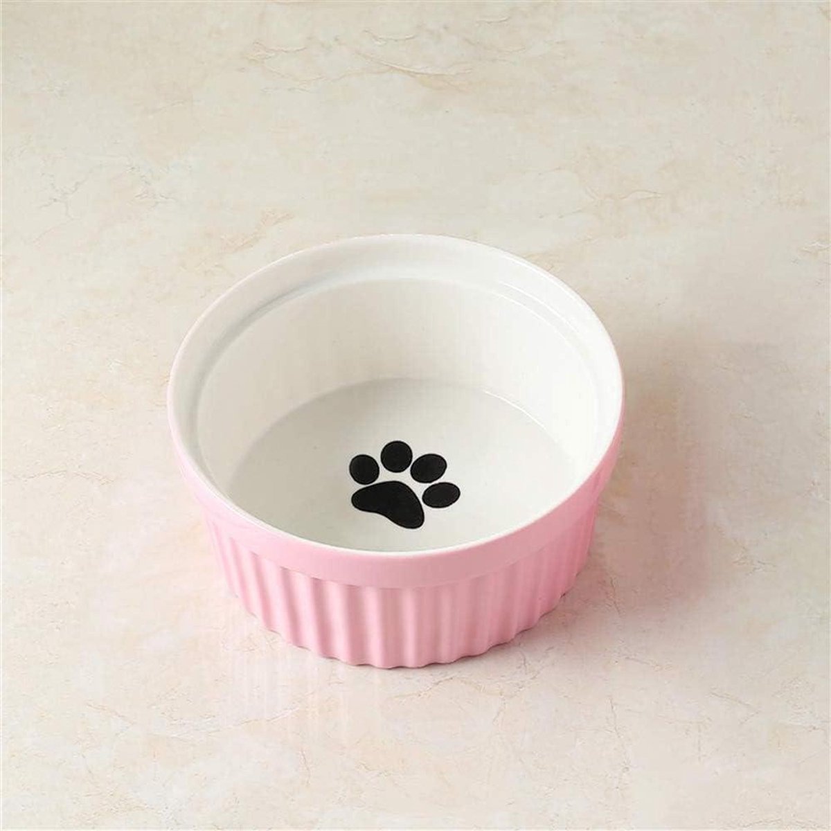 Dubbele Voerbak - Honden en Katten - Comfortabel Eten - 15 Graden Kantelbaar - 16x14.5cm - Roze