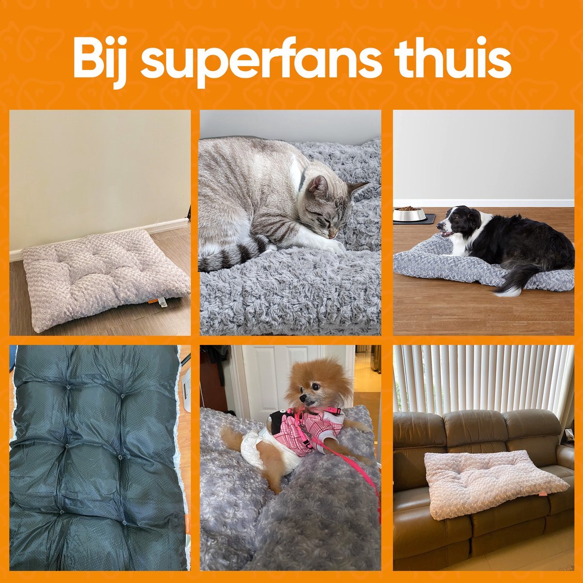Hondenkussen 90 x 60 cm - XL Benchkussen - Bruin Hondenbed - Kattenkussen - Kattenbed - Kattenmat - Hondenmat - Luxe Dog Bed – foto 2