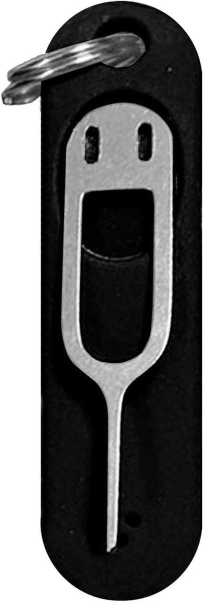 Kaart Verwijder Tool - SIM Pin Ejector Tool - Telefoon Kaarten Wisselen - Roestvrij Staal - 3.7cm Lengte - Zwart