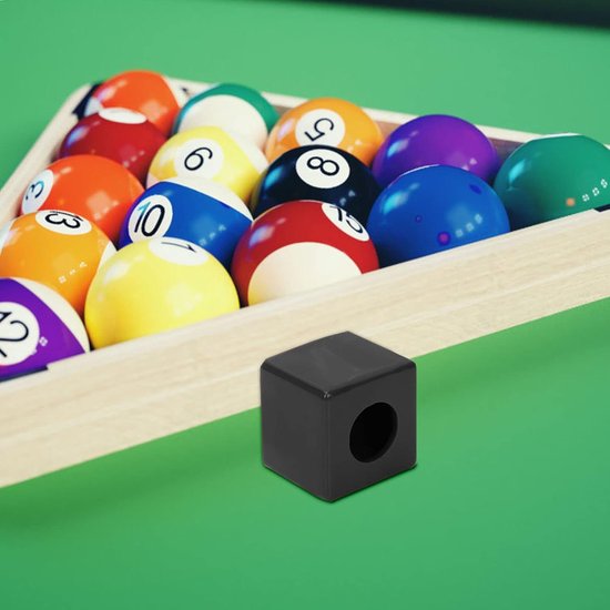 Biljartkrijt Houder - Krijt Case - Keu Onderhoud - Licht Draagbaar - 3x3x4cm - Zwart — afbeelding 2