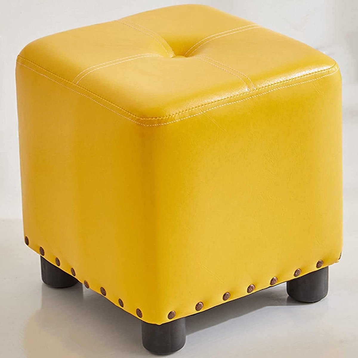 Voetenbank Stapelbaar - Ottomaanse kruk Poef - Voeten Rusten - Anti-slip Vilten Pads - 32 x 32 x 38 cm