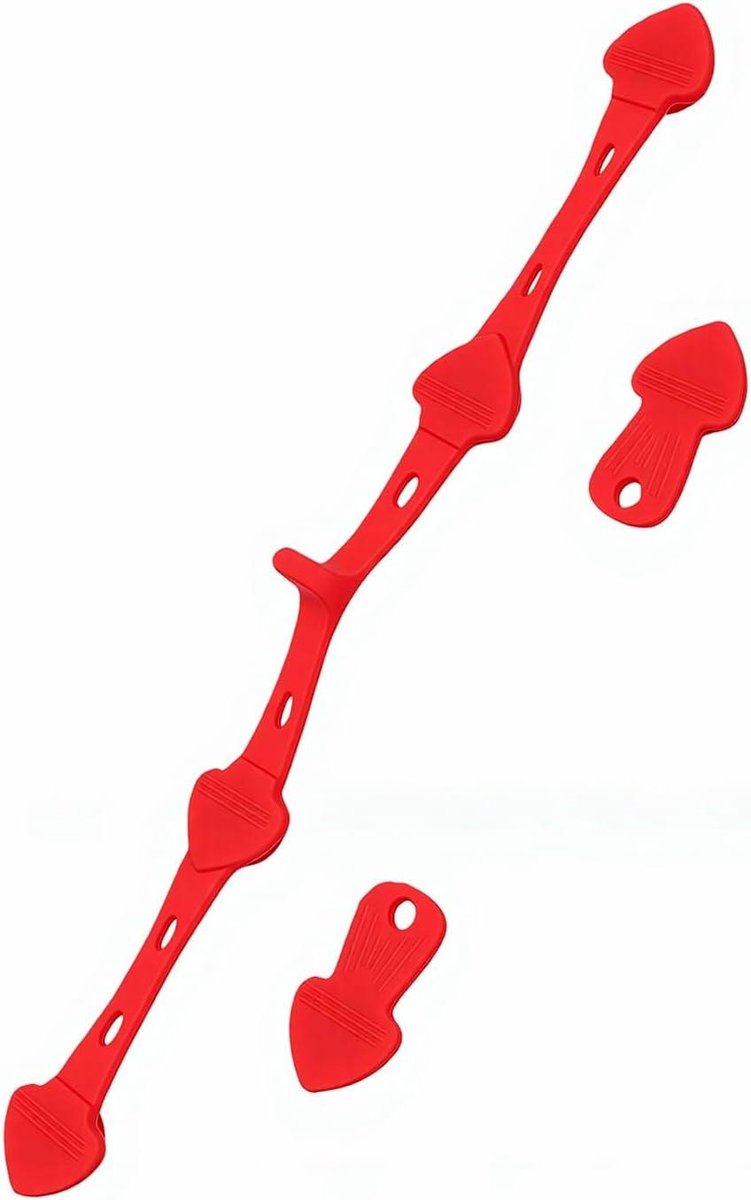 Friteuse Siliconen Clip Bakpapier Houder Stabiliseren Kookingrediënten Hittebestendig Siliconen 12.5 x 10 x 1.5 cm Rood