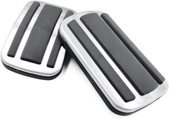 Auto Pedaalkappen - Rem Gas Pedalen - Veiliger Rijden - Antislip Oppervlak - One Size - Zwart Zilver — afbeelding 4