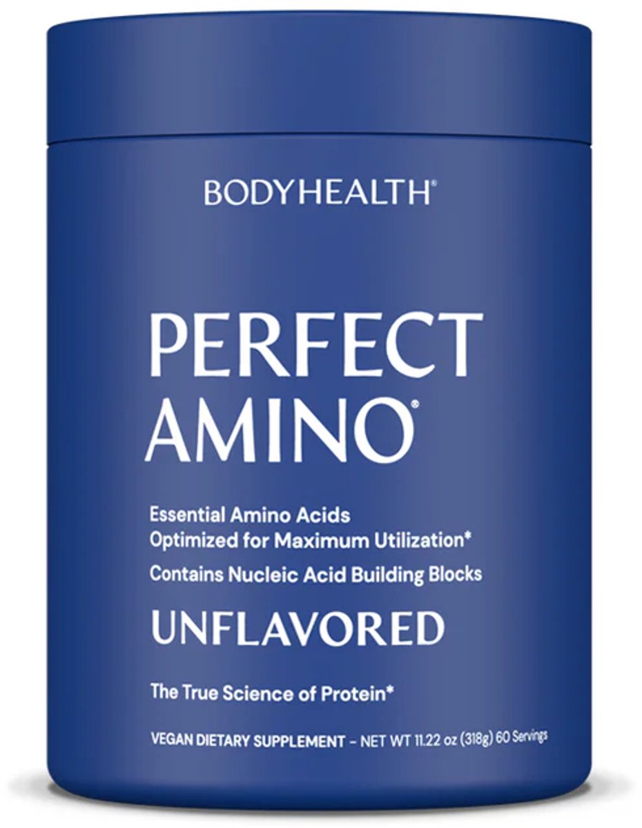 BodyHealth Perfect Amino Powder Unflavored - 60 Porties - Essentiële Aminozuren EAA - Vegan Amino Acid Poeder