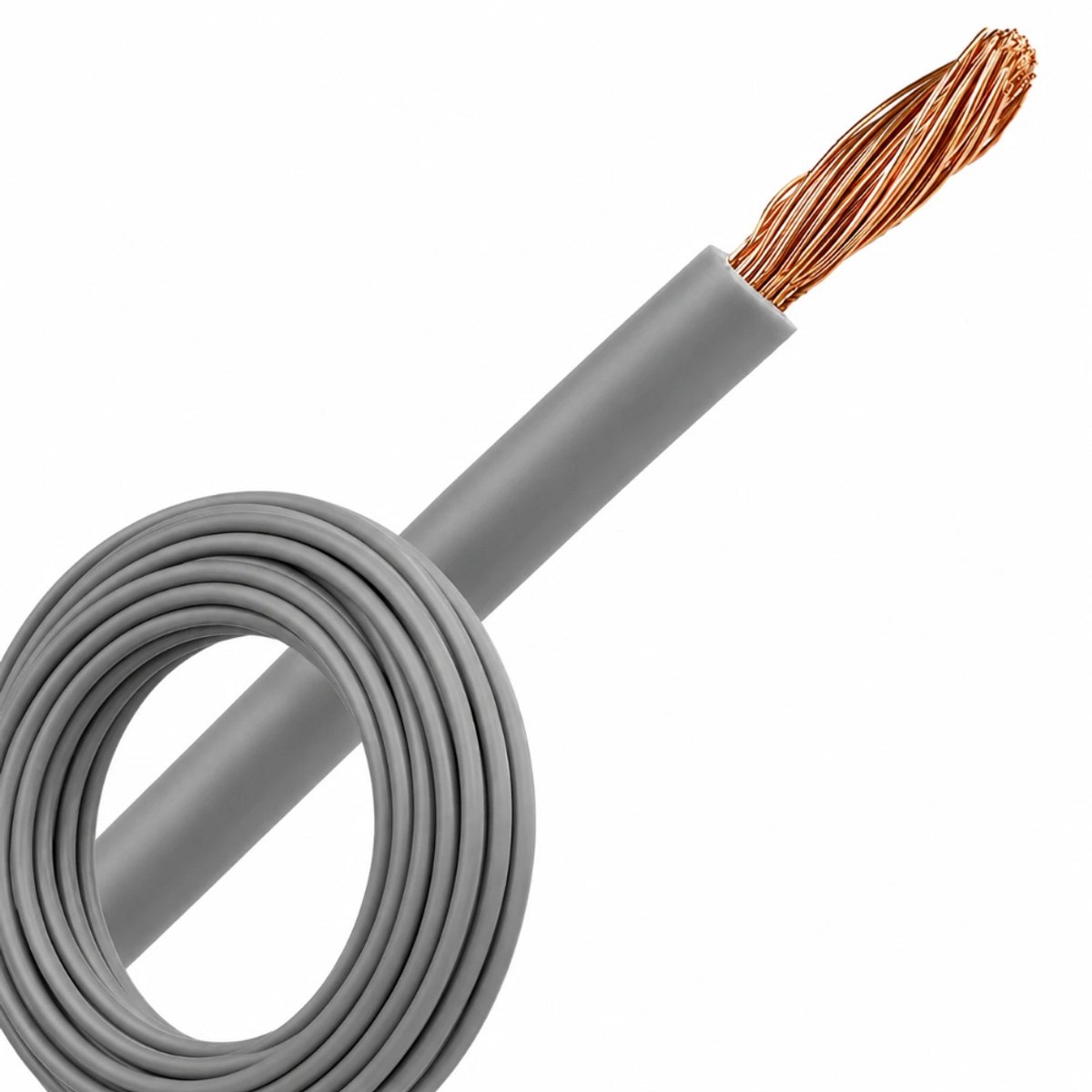Montagedraad VDS 4mm² (H07V-K) 70° grijs - per rol 100 meter (29167)