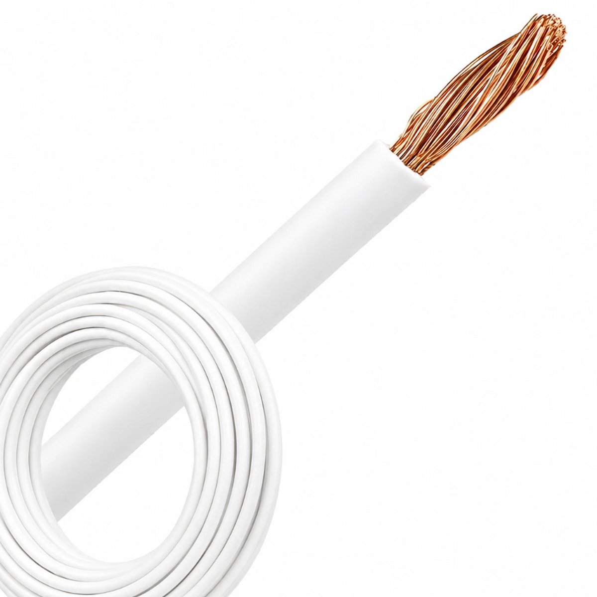 Montagedraad VDS 1mm² (H05V-K) 70° wit - per rol 100 meter (29118)
