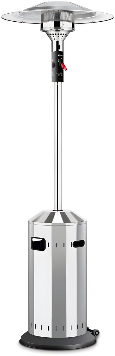 Gas Terrasverwarmer – Elegance Style – Buiten Heater op Gas – Staand Model met Wielen