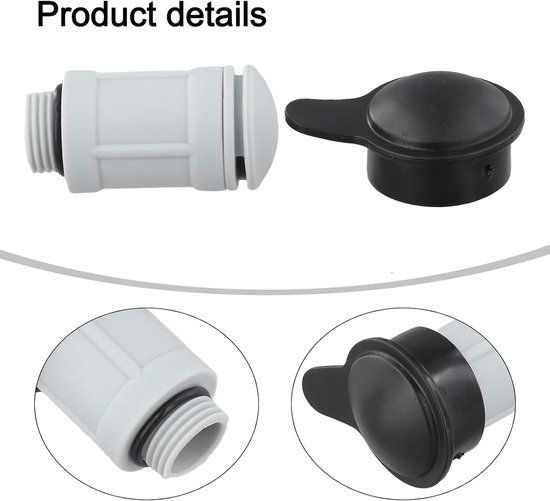 Zwembad Reparatie Set - Ventiel en dop - Onderhoud zwembad - Geoptimaliseerde waterstroom - Compact formaat - Zoals afgebeeld — afbeelding 5