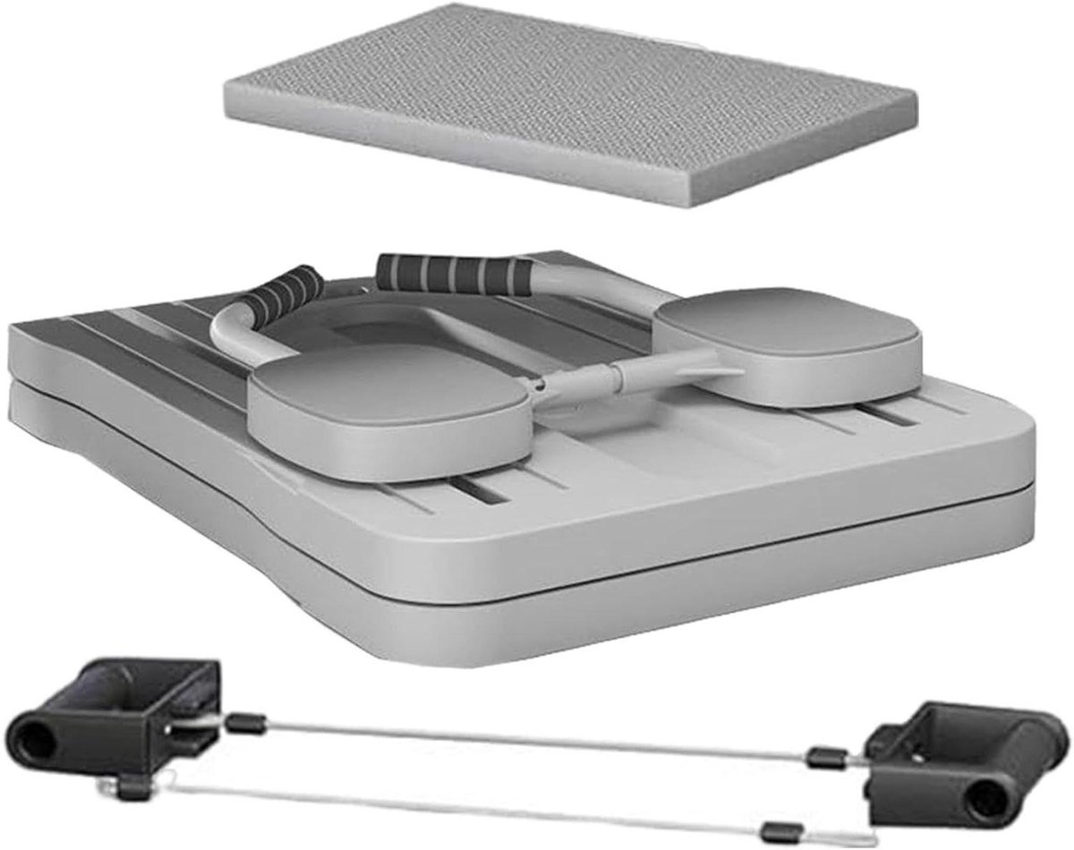 Buikspieren Trainingsbord - Core Trainer - Fitness Thuis - Automatische Terugvering - 105x40cm - Grijs