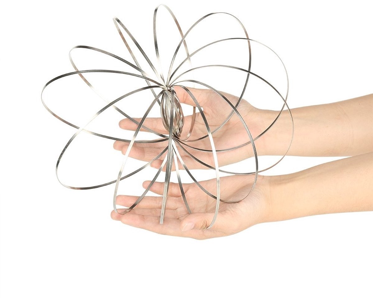 Dailygoods- Ringspeelgoed Magisch - Stressballen Volwassenen - Interactief Spel - Ontspanning - Educatief Speelgoed - Roestvrij Stalen Ring - Stressbal