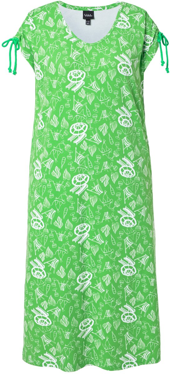 Ulla Popken - Dames - Jersey jurk - Grasgroen - Maat 54+