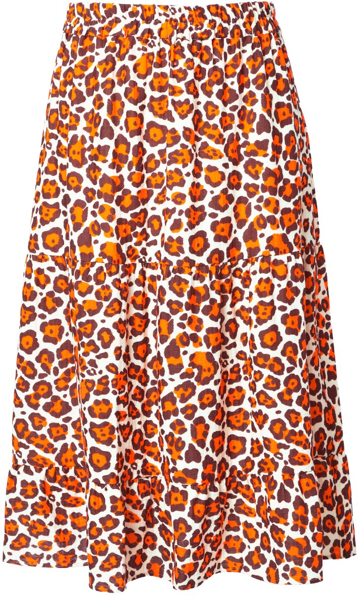 Ulla Popken - Dames - Midi-rokken - Bruin - Maat 42+