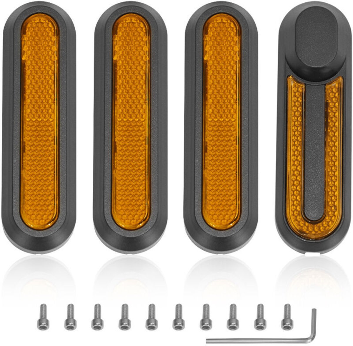 Geschikt voor Xiaomi elektrische scooter M365/1S/PRO stofwerende fluorescerende sticker, waarschuwingslampje, reflecterende sticker Geschikt voor 's nachts.