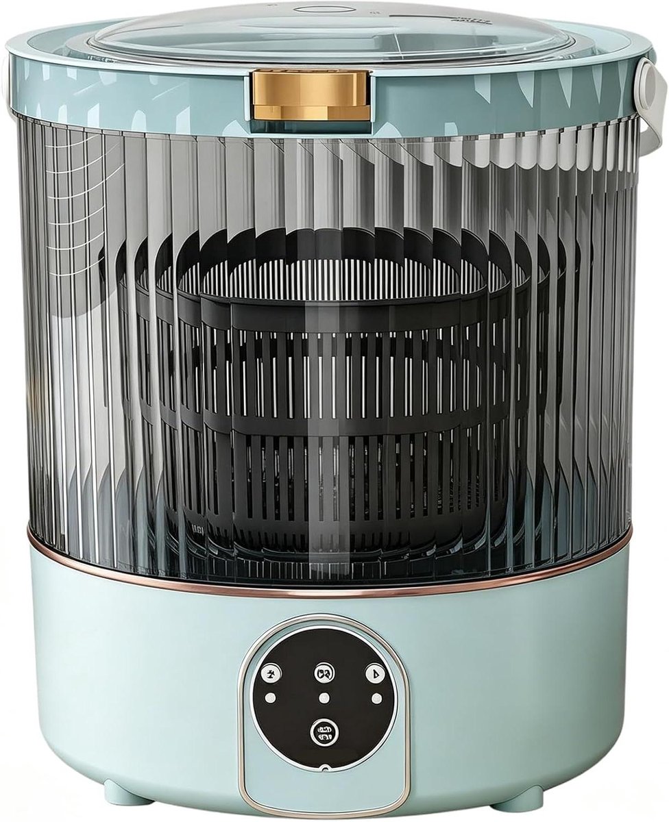 Mini Wasmachine Compacte Wasser Kleine Wasjes 12L Capaciteit 30x30x35cm Blauw