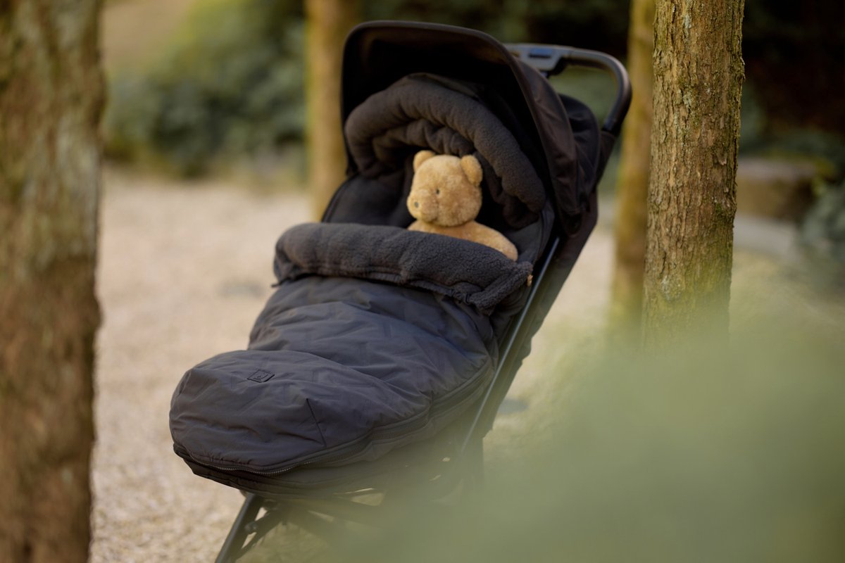 Jollein Voetenzak buggy/kinderwagen Embossed Nearly Black – foto 5