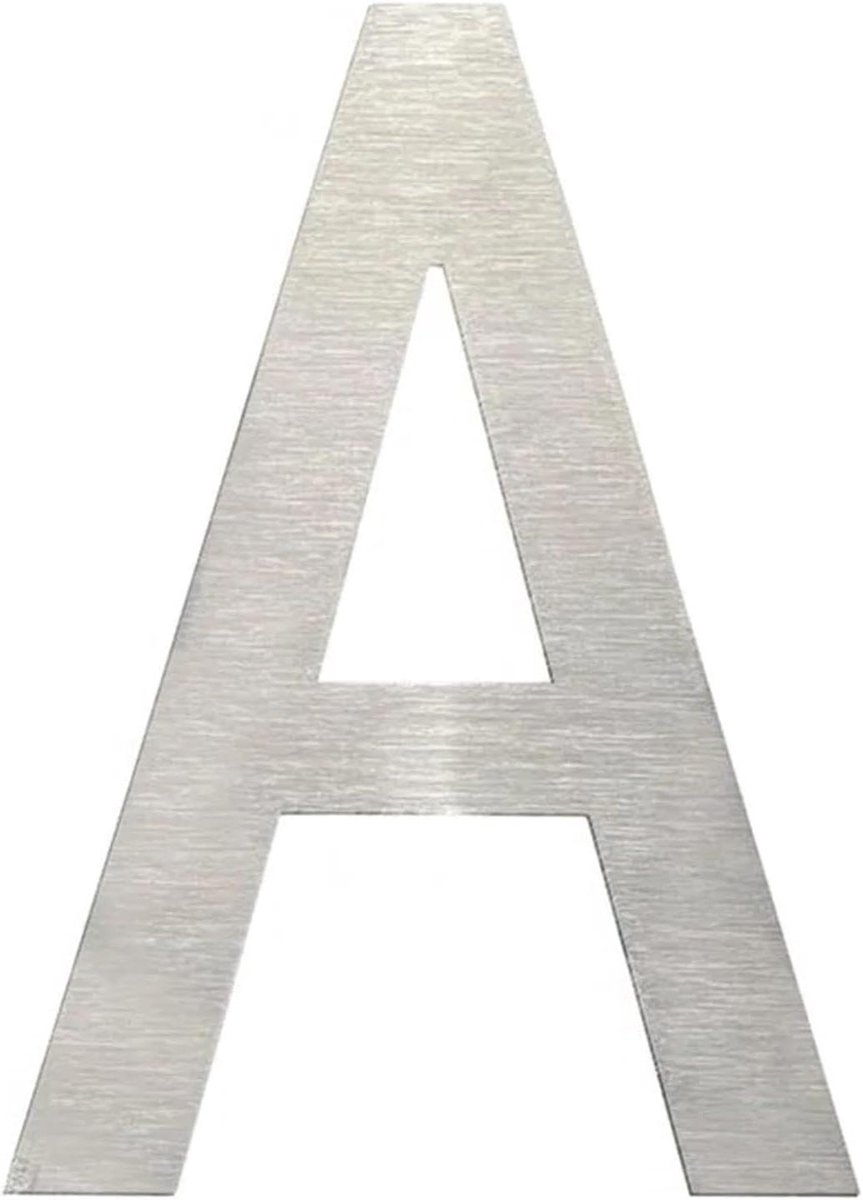 Huisnummer Zilver - Deurnummer Adresbord - Adres Herkenbaarheid - Waterdicht Duurzaam RVS - 15cm - Zilver