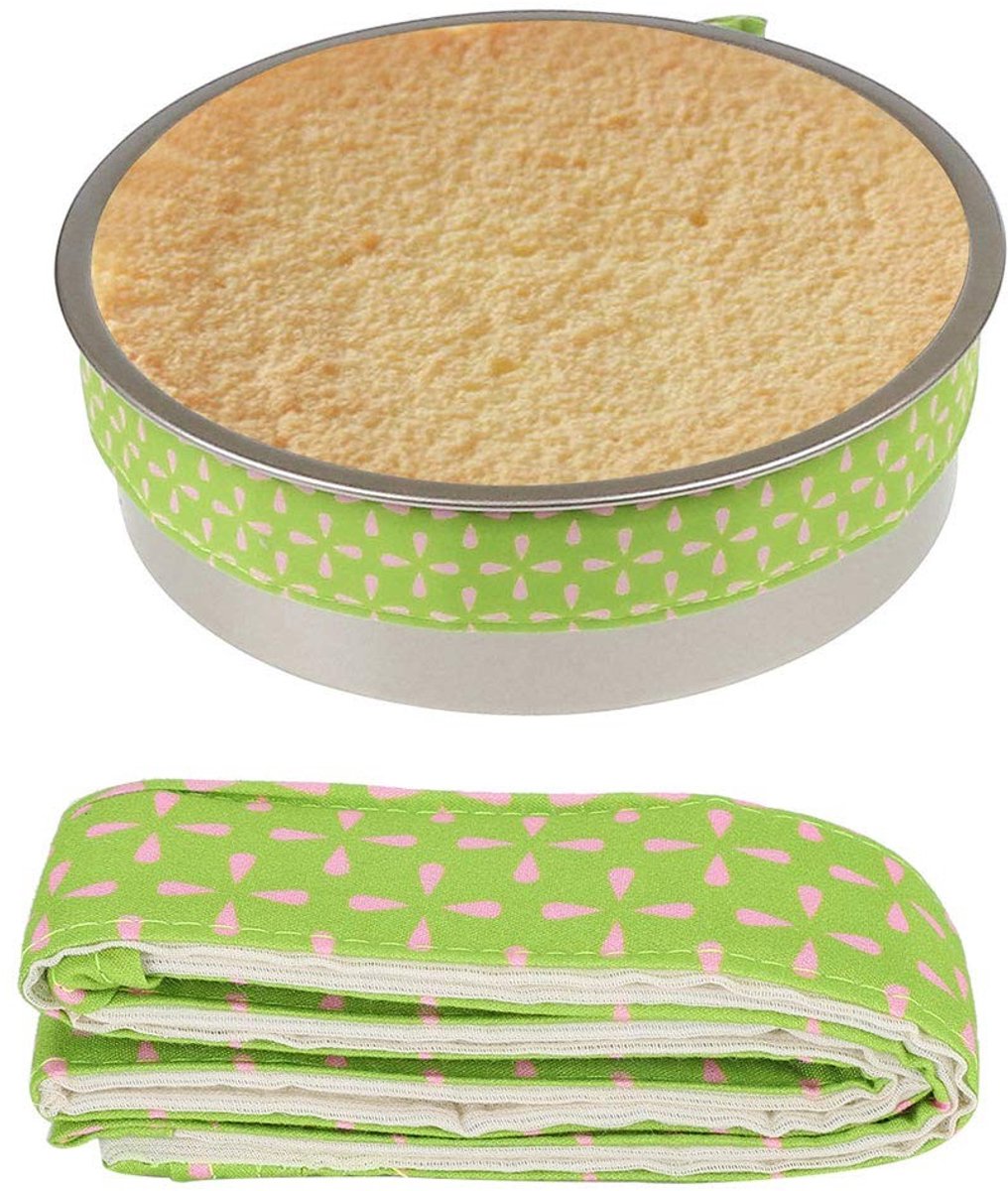 Dailygoods- Cake Strip Verstelbaar - Bakplaat Bescherming - Absorberende Doek - Gelijkmatig Gebakken Cakes - 80 x 3,7 cm - Hoogwaardig Materiaal - Bakstrip