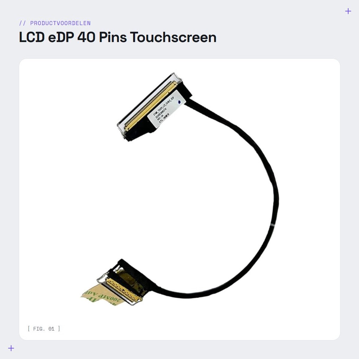 Dailygoods - LCD eDP 40 Pins Touchscreen Kabel voor Laptops