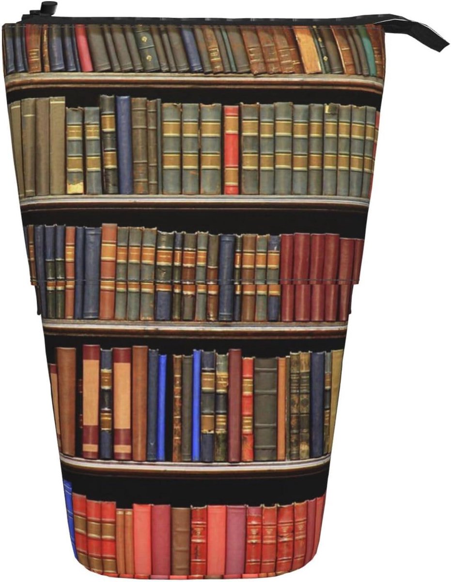 Telescopisch Etui - Pennenhouders Potlood Pouch - Bureau Organisatie - Intrekbaar Ontwerp - 7 x 5.7 x 2.7 inch - Zwart