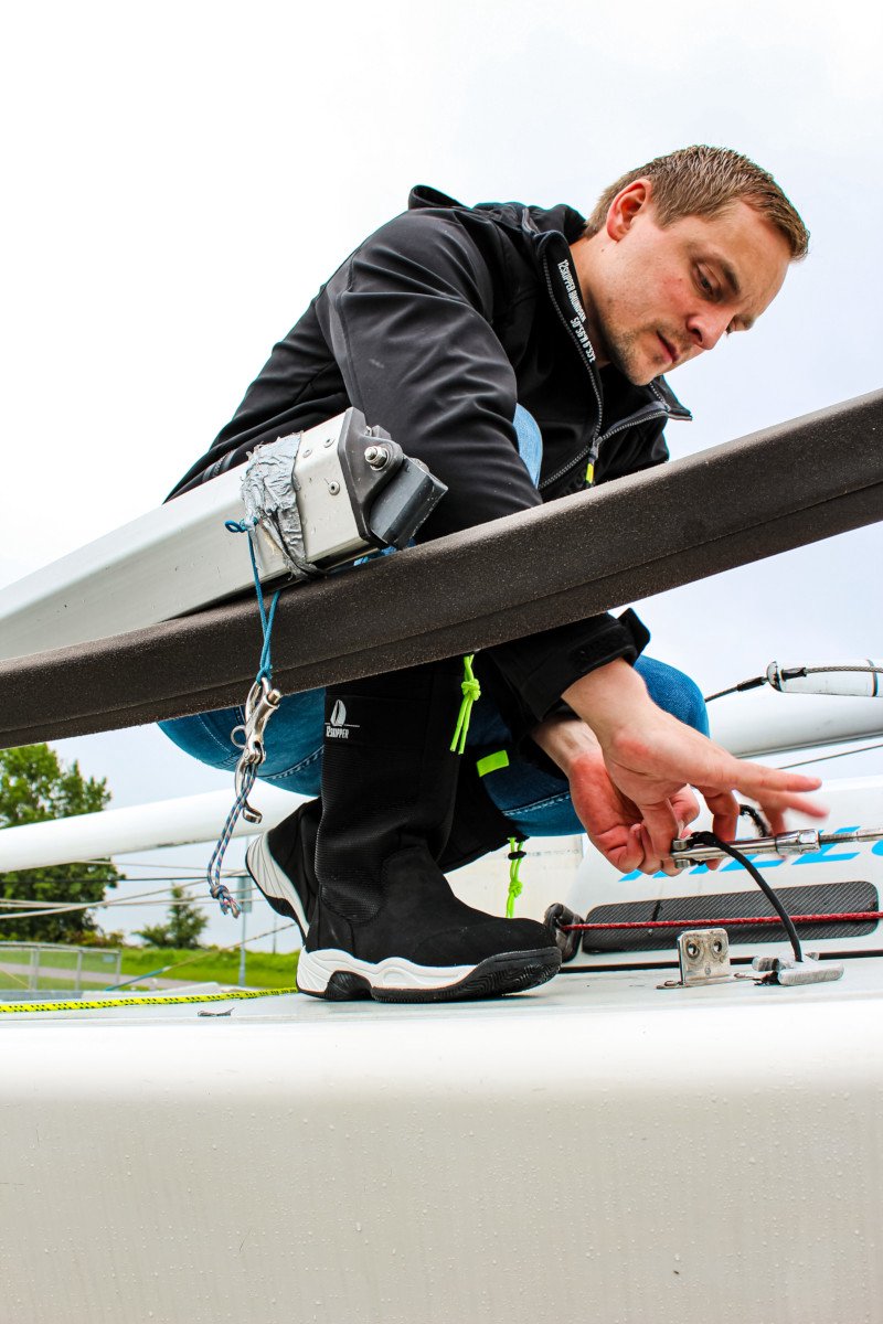 12skipper Drake zeillaars heren / dames zwart, maat 42