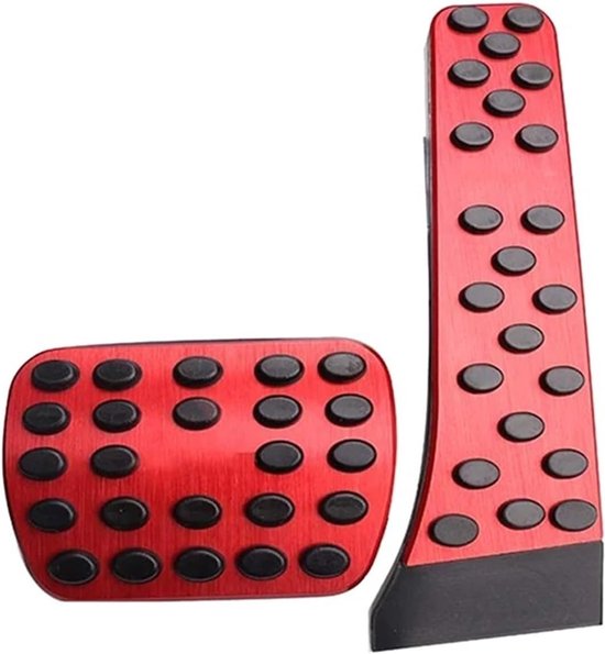 Pedaalhoezen Auto - Gaspedaalhoes Rempedaal - Auto Interieur - Antislip Rubber - Set van 2 - Zwart Rood — afbeelding 5