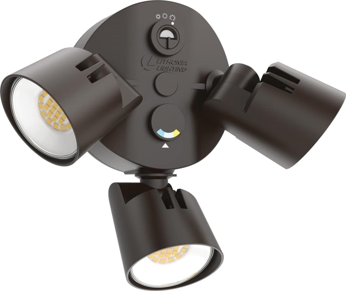 LED Buitenlamp - Veiligheidslamp - Oprit Verlichten - Instelbare Lichtopbrengst - 3 Lampen - Brons