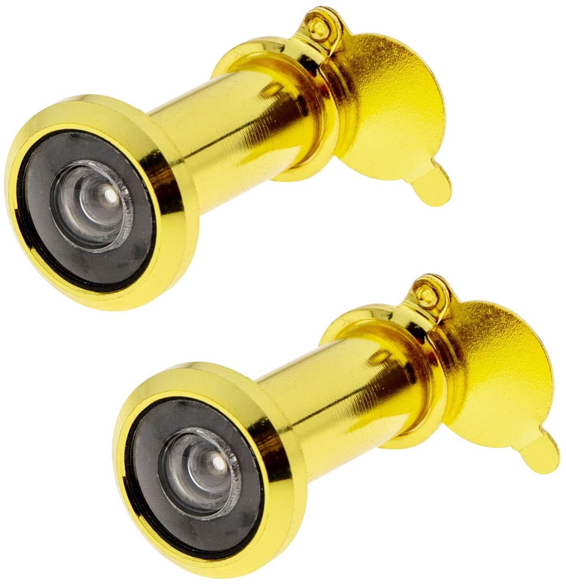 Dailygoods- Deurkijker 220° Groothoek - 2 Stuks - Zinklegering - Kijkgaatje 16 mm
