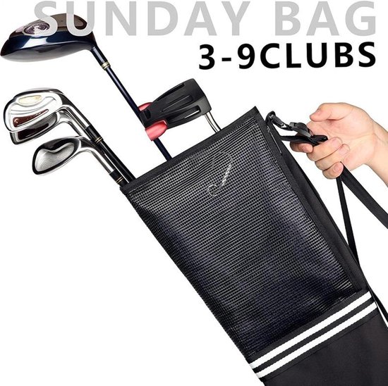 Lichtgewicht Golftas - Reis Tas - Oefenen en Toernooien - Opvouwbaar Waterdicht - Houdt 3-9 Clubs - Zwart — afbeelding 5