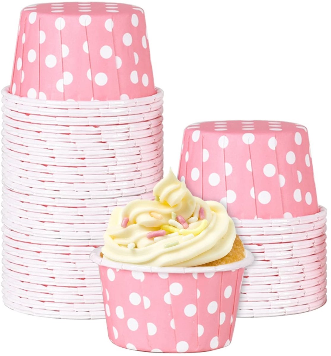 Dailygoods- Cupcake Cups 100st - Muffin Vormpjes Papier - Bakvormen - Feestdecoratie - Huwelijksdecoratie - 8 Kleuren Optioneel - Muffinvormpjes