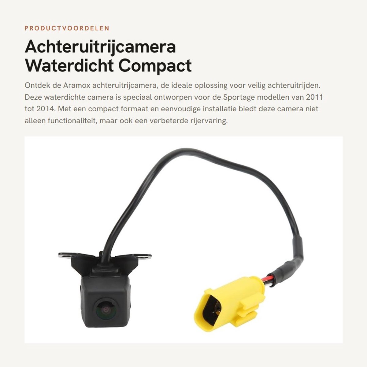 Dailygoods- Achteruitrijcamera Waterdicht - Compatibel met Sportage 2011-2014 - Back-up Camera - Hoge Kwaliteit - Verbeterde Prestaties