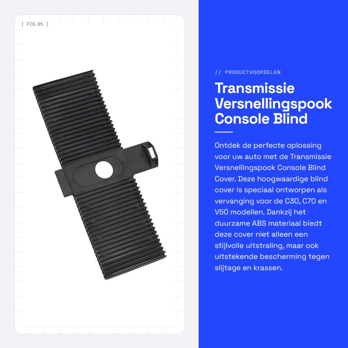 Dailygoods- Versnellingspook Hoes - Pookknop - Vervangingsonderdeel - Duurzaam ABS - Geschikt voor C30/C70/V50 - Hoge prestaties - Schakelknop