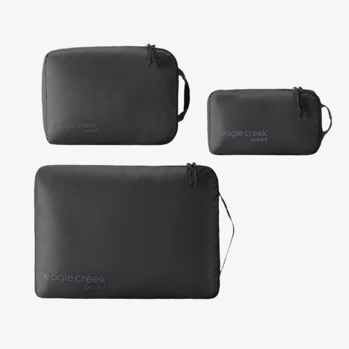 Eagle Creek Pack-It Isolate Cube Set XS/S/M 3-delig - inpakzak (zwart)