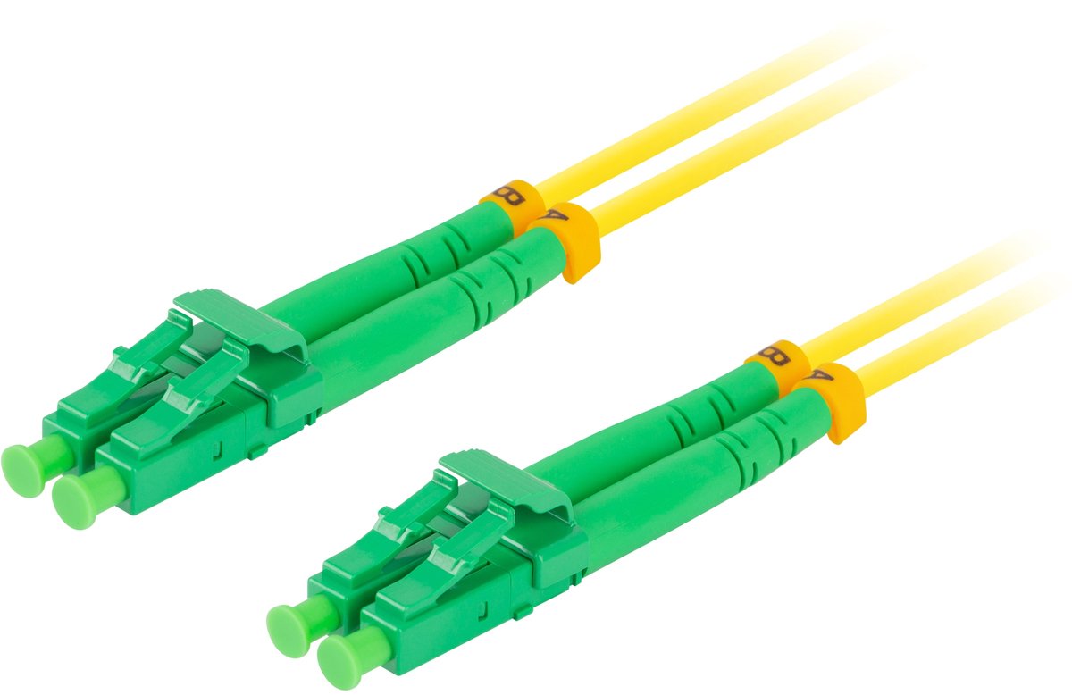 Lanberg - SM LC/APC-LC/UPC Duplex Patchcord - 3.0mm LSZH - 2m - Geel