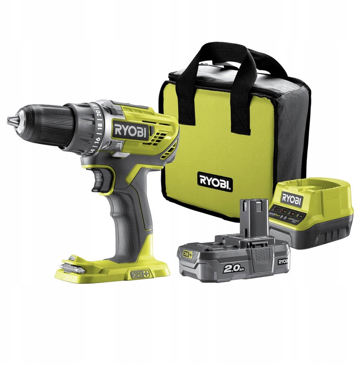 Ryobi one+ r18dd3-120s accuboormachine - 18v - 2 snelheden - inclusief accu - 13 mm boorkop