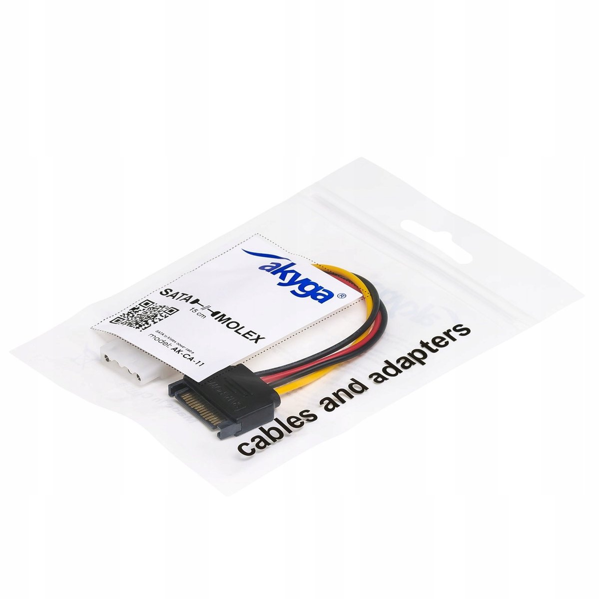 Akyga AK-CA-11 - SATA naar MOLEX Adapter - 15 cm