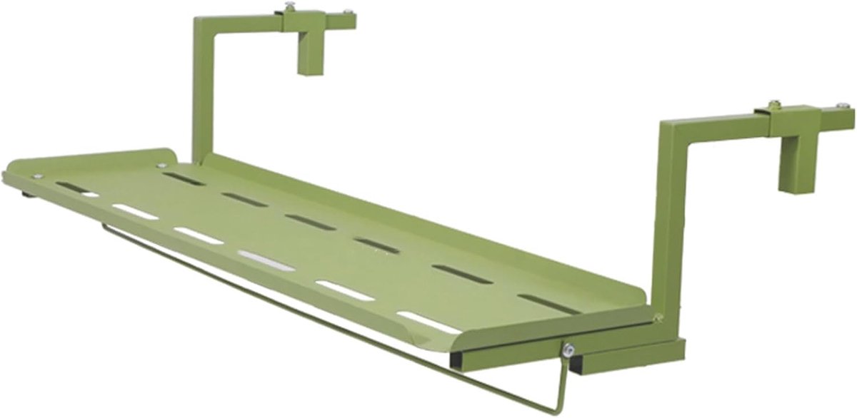 Opklapbare Balkontafel - Buiten Tafel - Terras Genieten - Verstelbaar Frame - 120x25cm - Groen