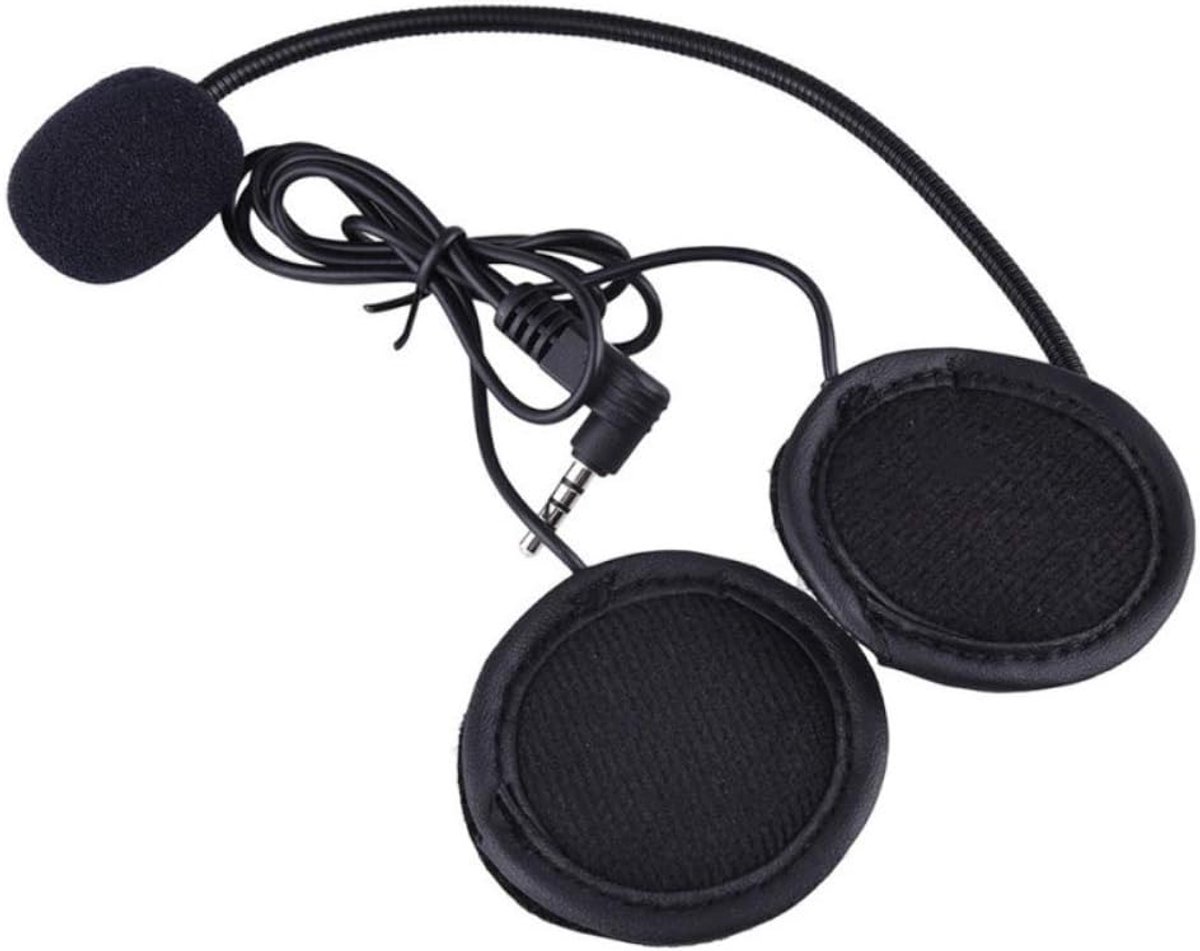 Motorhelm Headset - Intercom Accessoires - Motor Communicatie - Universele Pasvorm - 3.5mm Jack - Zwart