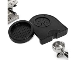 2-delige Koffie Tamping Set met Siliconen Mat en Tamper Houder – Antislip en Compact voor Perfecte Espresso Bereiding en Barista Gebruik