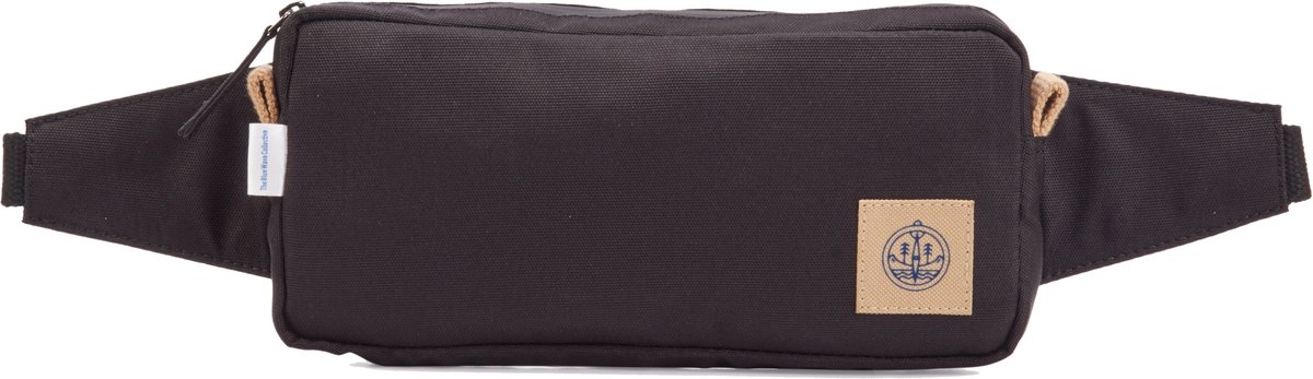 Heuptas Heren & Dames Zwart – Crossbody Fanny Pack – Waterafstotend rPet – 8 Gerecyclede Flessen – The BlueWave Collective