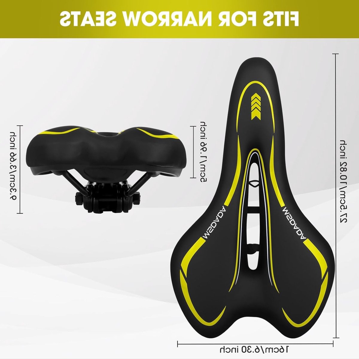 Comfortabele Gel Fietszadel voor Mannen en Vrouwen - Waterdicht voor BMX, Mountainbike en Stadsfietsen, Ideaal voor Fietsen en Sportactiviteiten