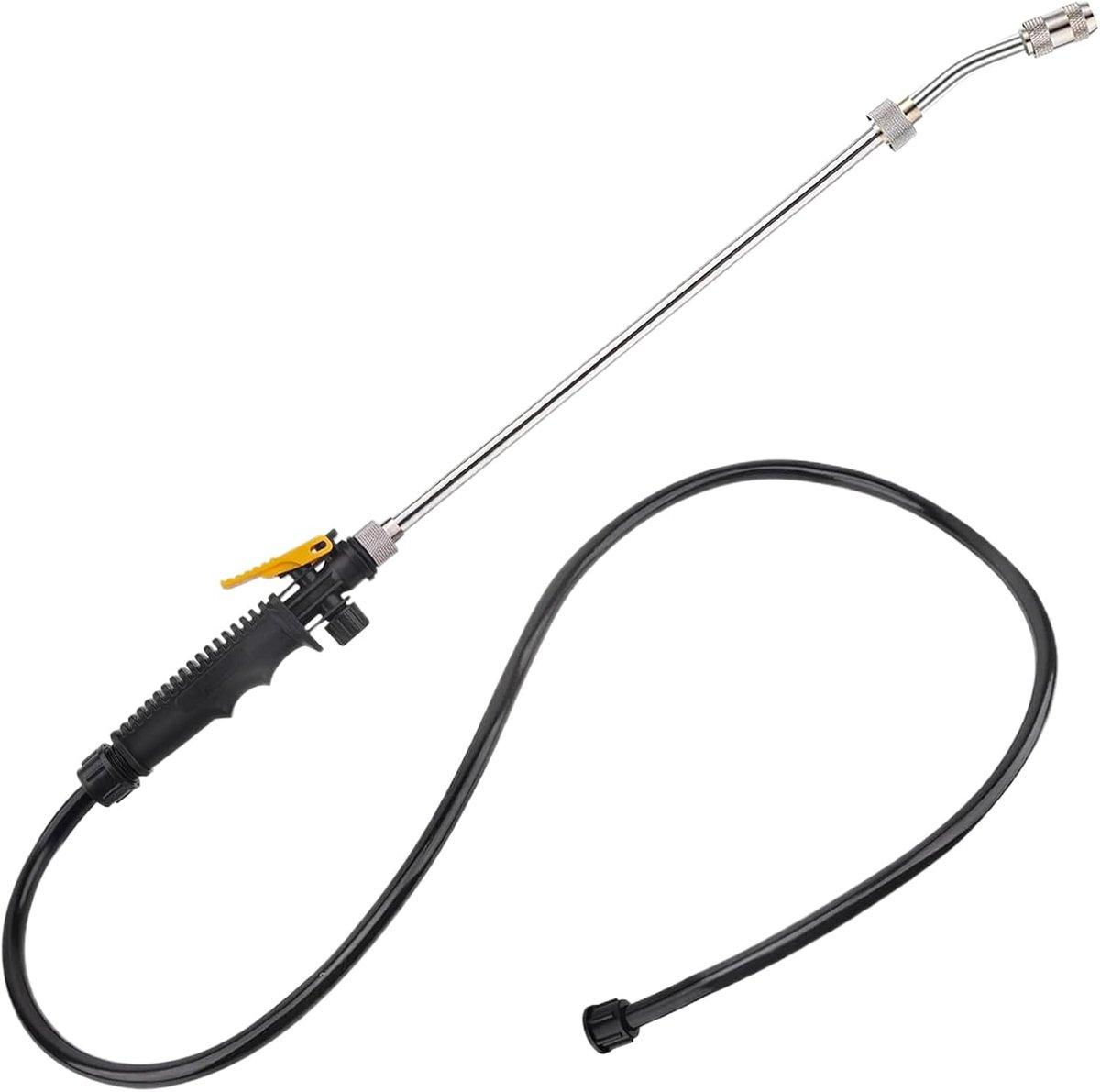 Elektrische Sproeislang - Tuinsproeier Batterij - Bloemen Water Geven - Telescopische Stang - 72 cm - Zilver