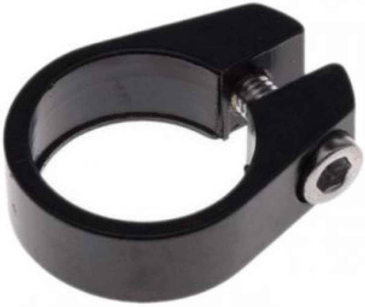 Zadelpenklem Fiets - Zadelklem Aluminium - Zadel Verstellen - Inclusief Inbussleutel - 28.6 mm Diameter - Zwart