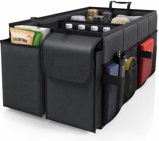 BOTC Kofferbak Organizer - Autostoel Organizer - Kofferbak Organizer - Auto Organizer - 47L - 54×32×27 cm - Zwart